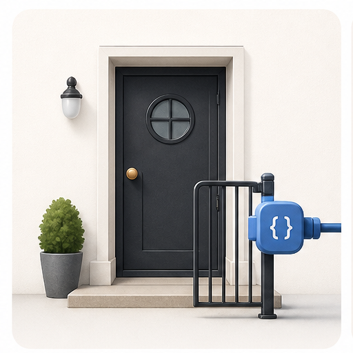 A secured access point representing privacy-sensitive technology.
